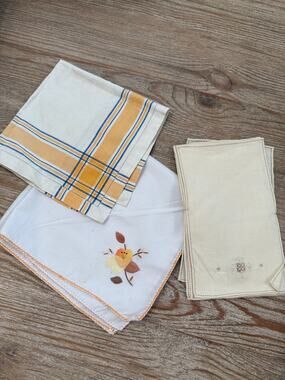 Vintage Hemstitch Linen Bundle